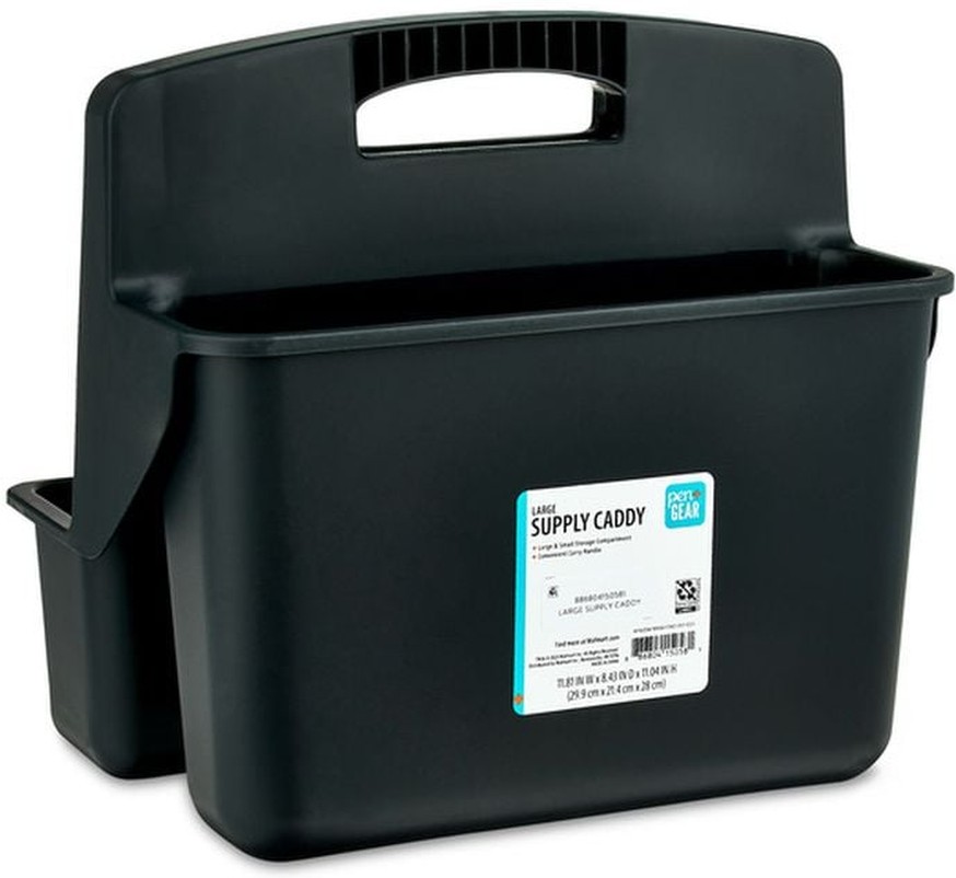 Supply Caddy Organizer for School Supplies and Office Supplies - Black