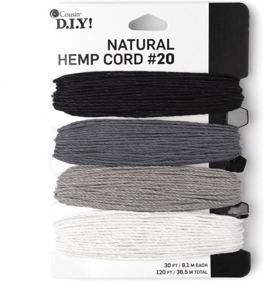 Black & Gray DIY Natural Hemp Cord
