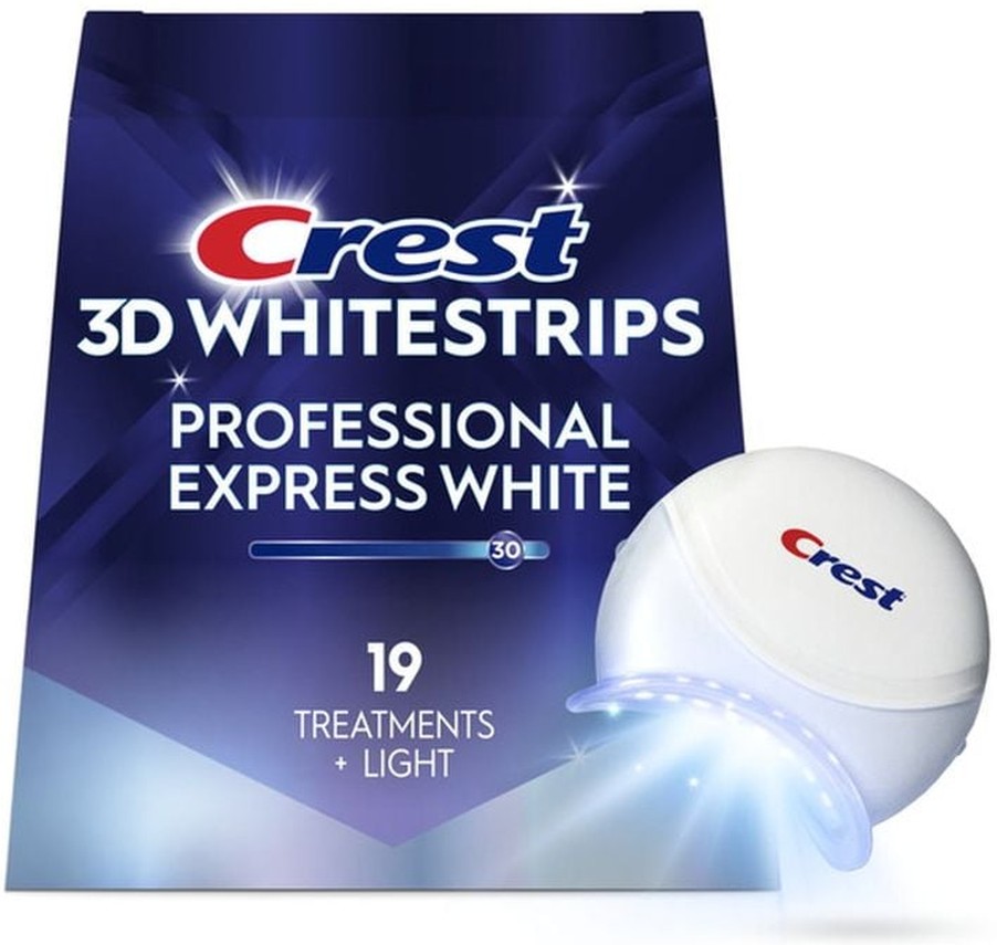3DWhitestrips 1 Hour Express LED Light Teeth Whitening Kit, 19 Treatments