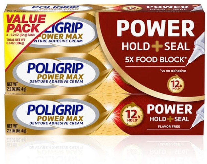 Power Hold + Seal Denture Adhesive Cream