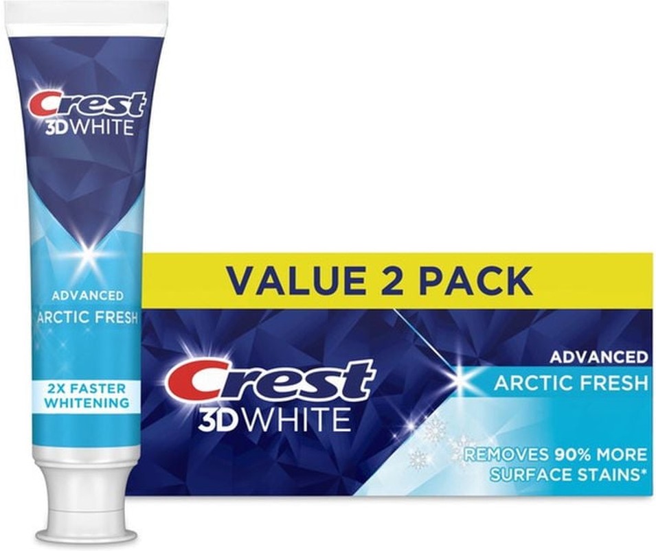 3D White Advanced Toothpaste, Arctic Fresh, 3.3 oz, Pack of 2