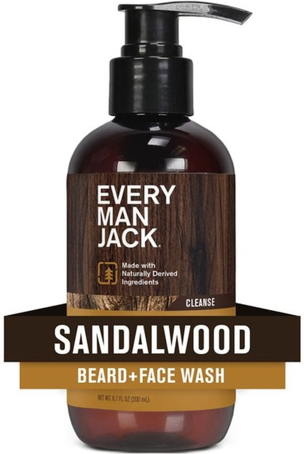 Beard + Face Wash, Cleanse, Sandalwood