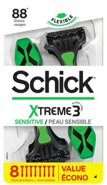 Xtreme 3 Sensitive Skin Men's Triple Blade Disposable Razor - 8 count