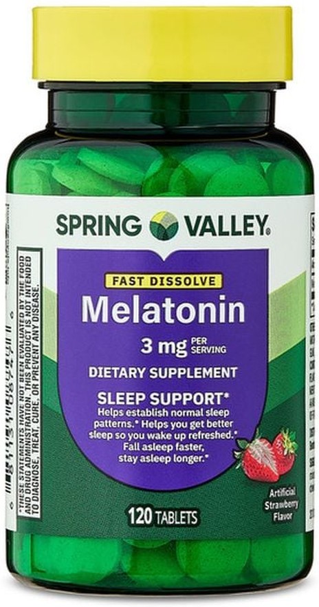 Fast-Dissolve Melatonin Dietary Supplement, 3 mg, 120 count