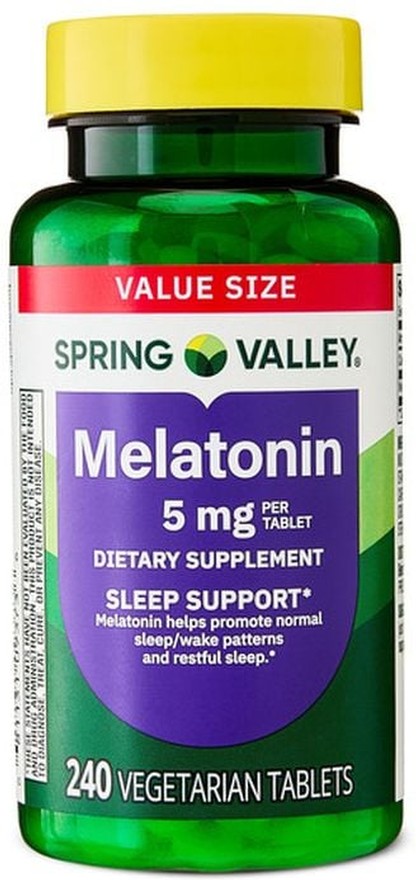 Value Size Melatonin Tablets Dietary Supplement