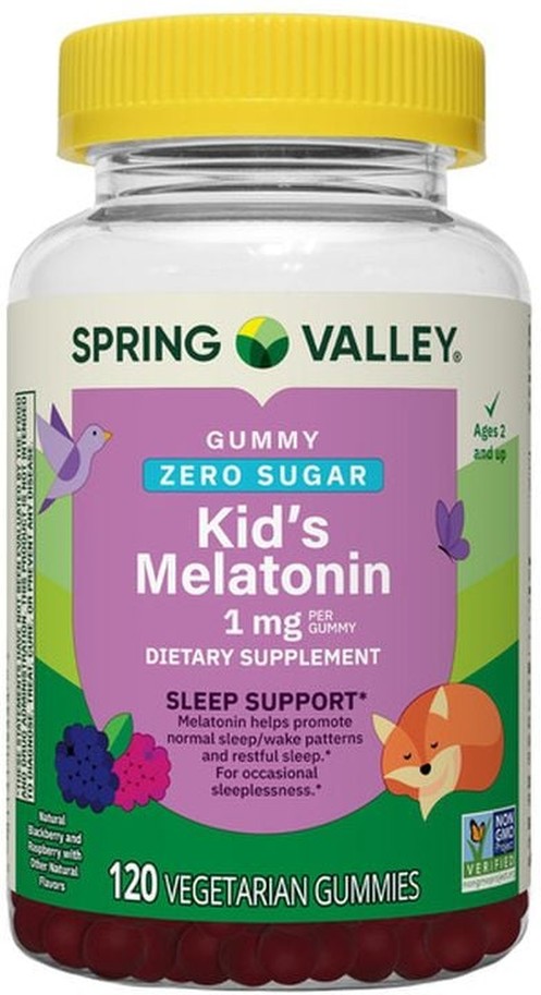 Zero Sugar Kids' Melatonin 1 mg Vegetarian Gummies