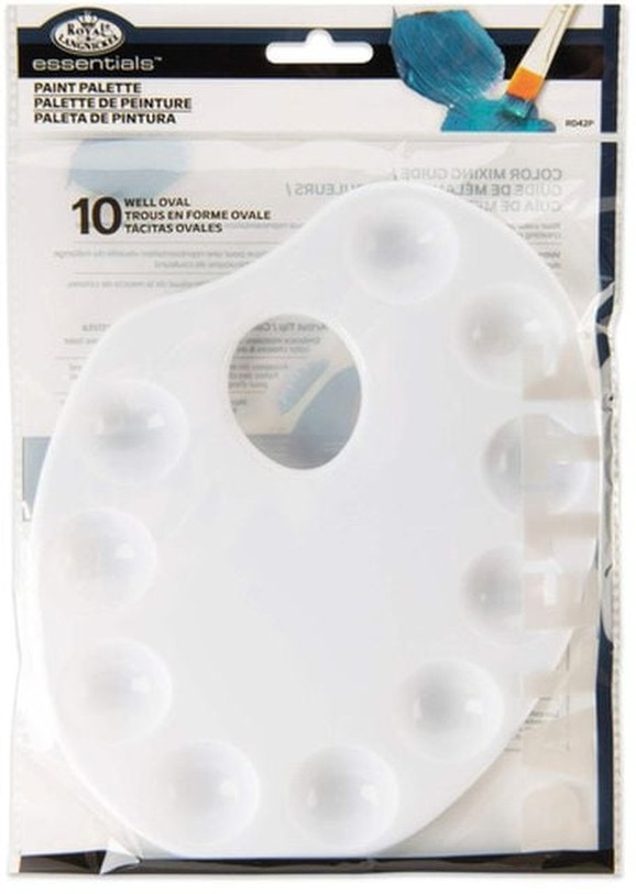 10 Well Oval Plastic Palette