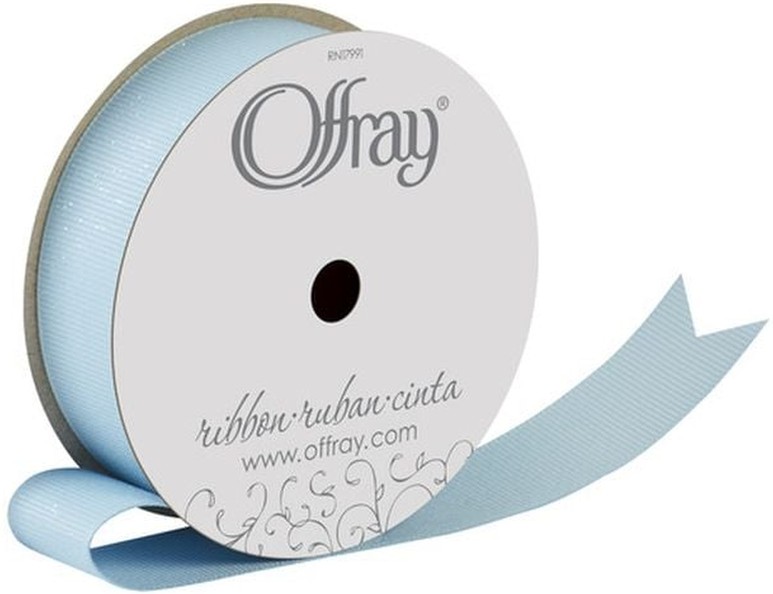7/8" Powder Blue Glitter Grosgrain Ribbon