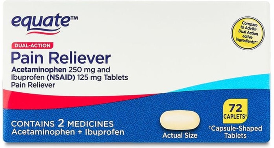acetaminophen 250 Mg And Ibuprofen (nsaid) Pain Reliever Caplets