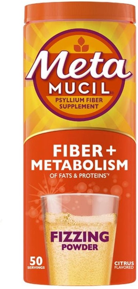 Daily Fiber Supplement with Vitamins C, D & B12, Plant Based Fiber, Citrus