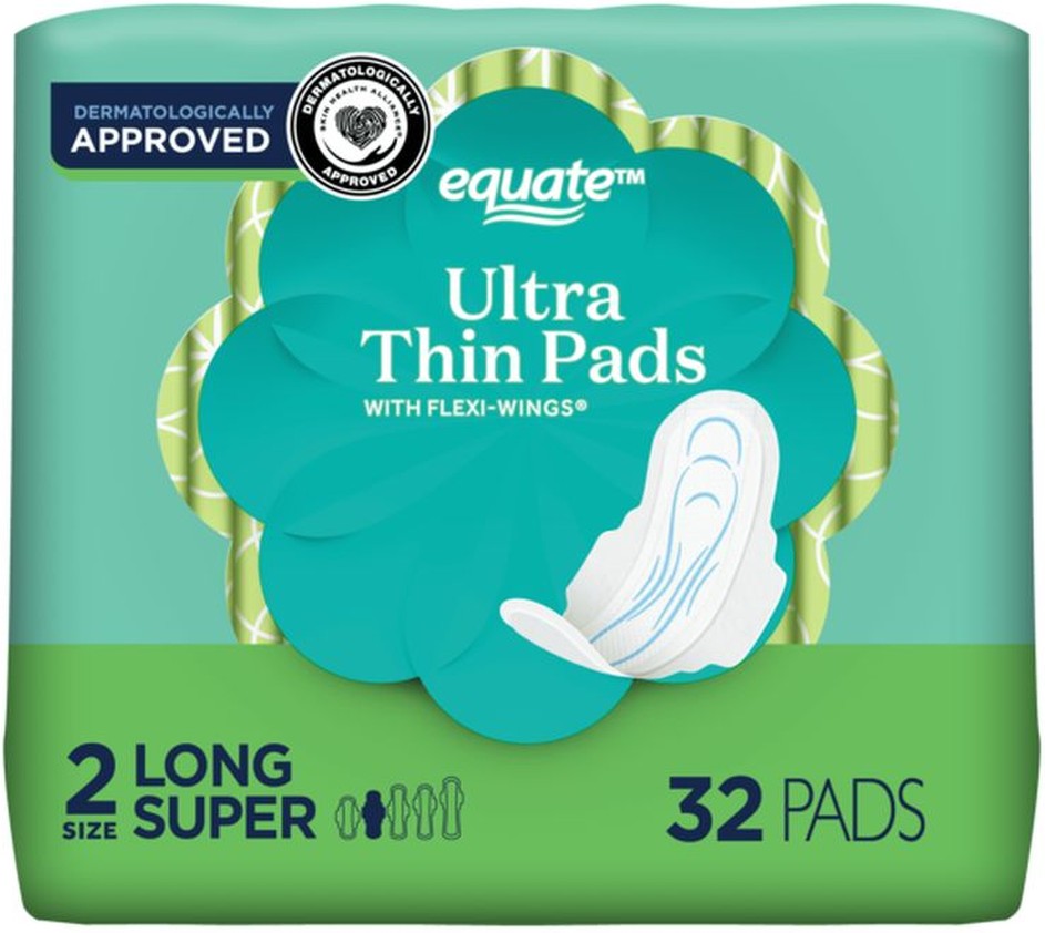 Ultra Thin Size 2 Long Super Pads With Flexi-Wings