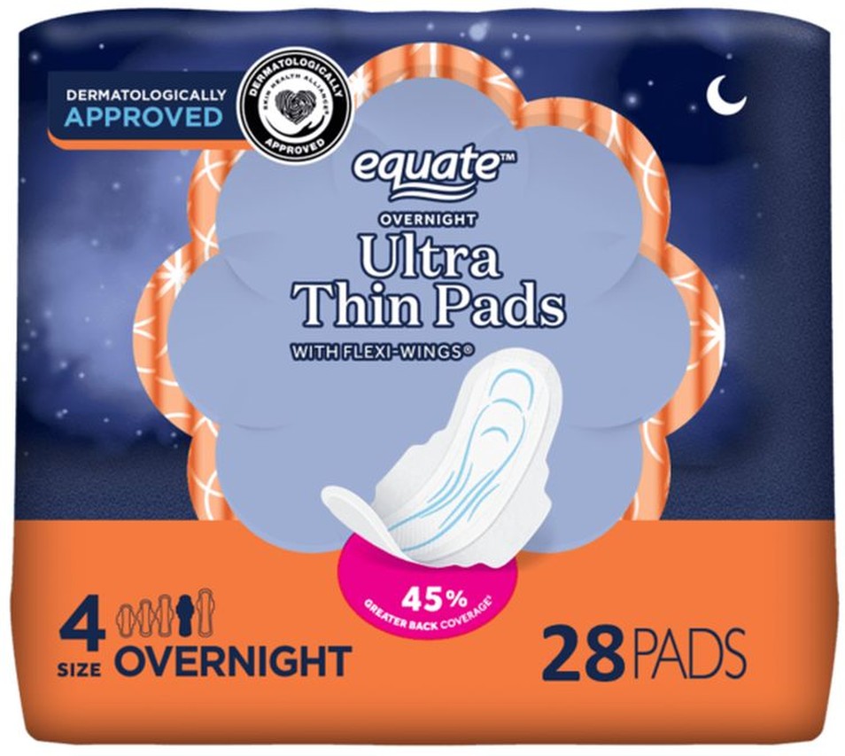 Size 4 Overnight Ultra Thin Pads With Flexi-Wings