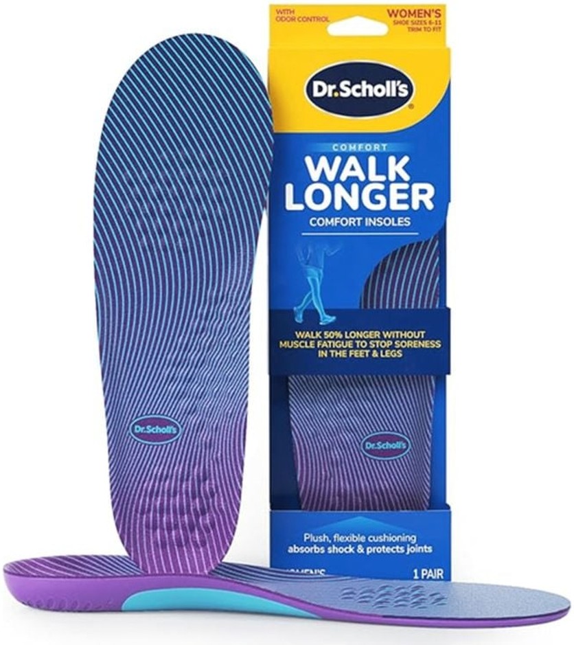Women's Comfort Walk Longer Shoe Sizes 6-10 Insoles