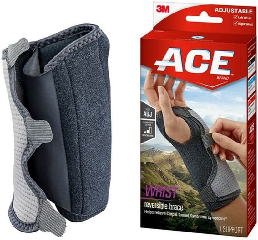Wrist Brace, Reversible Splint, Adjustable