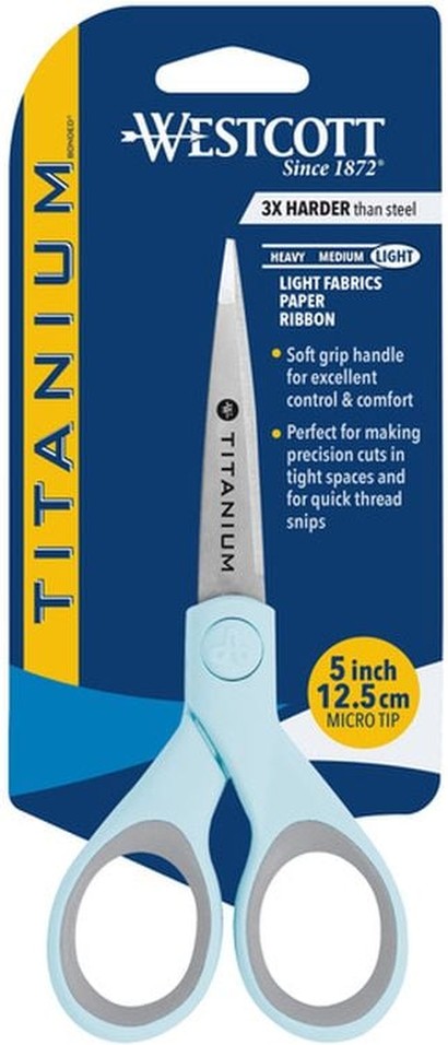 5" Straight Titanium Bonded Craft Sewing Scissors With Micro Tip
