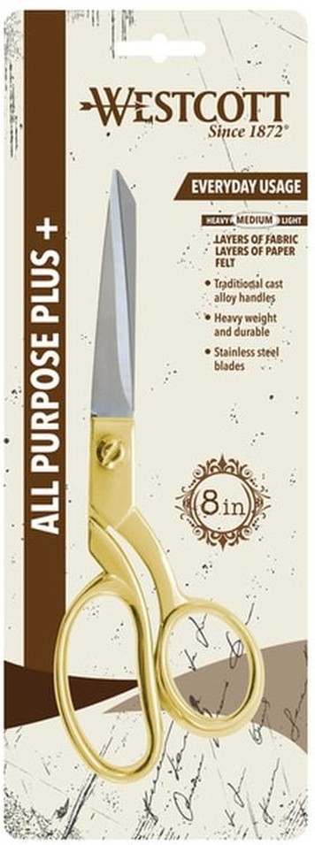 8" Steel Gold Scissor