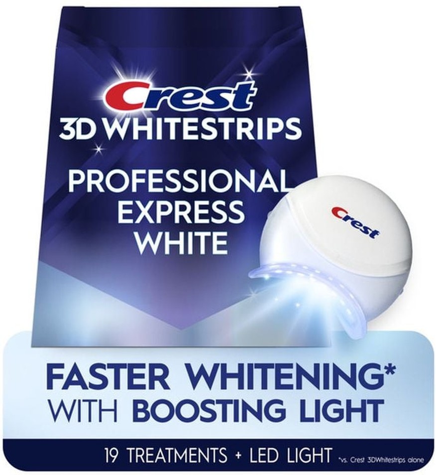 3DWhitestrips 1 Hour Express LED Light Teeth Whitening Kit, 19 Treatments