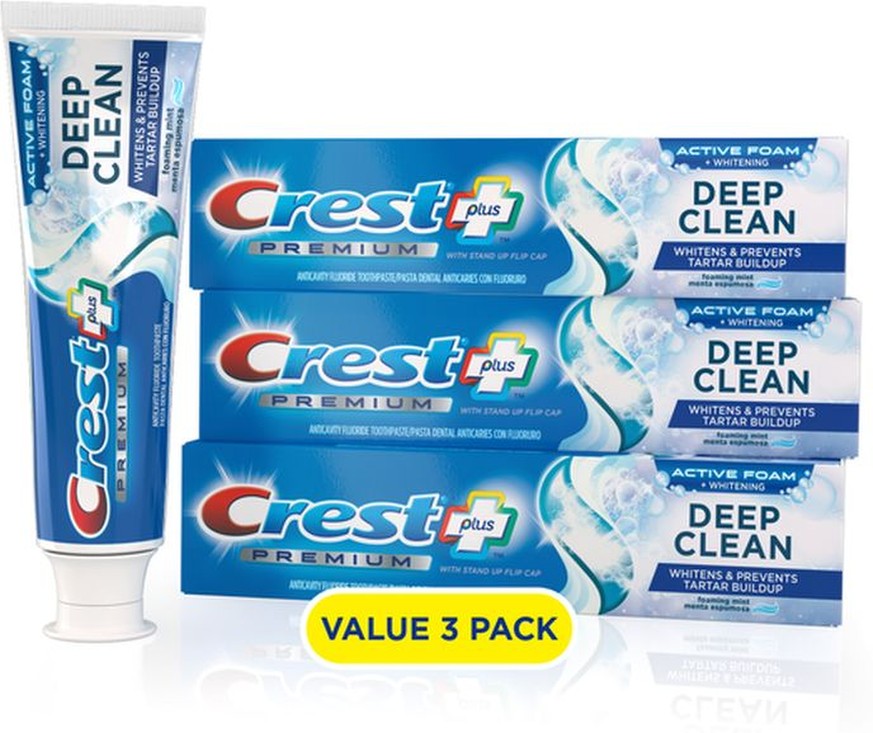 Premium Plus Advanced Whitening Toothpaste, Clean Mint Flavor
