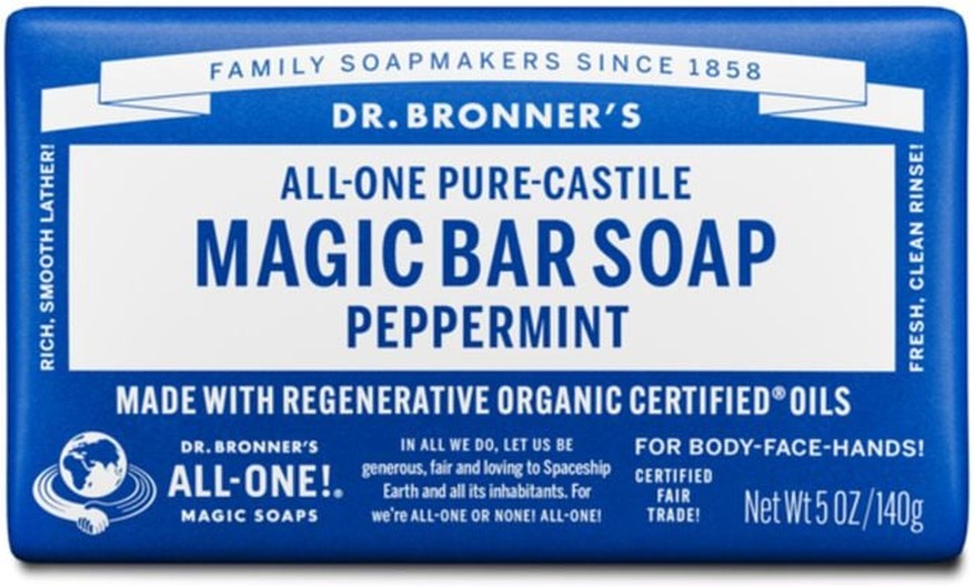 Bar Soap, Pure-Castile, All-One Hemp, Peppermint
