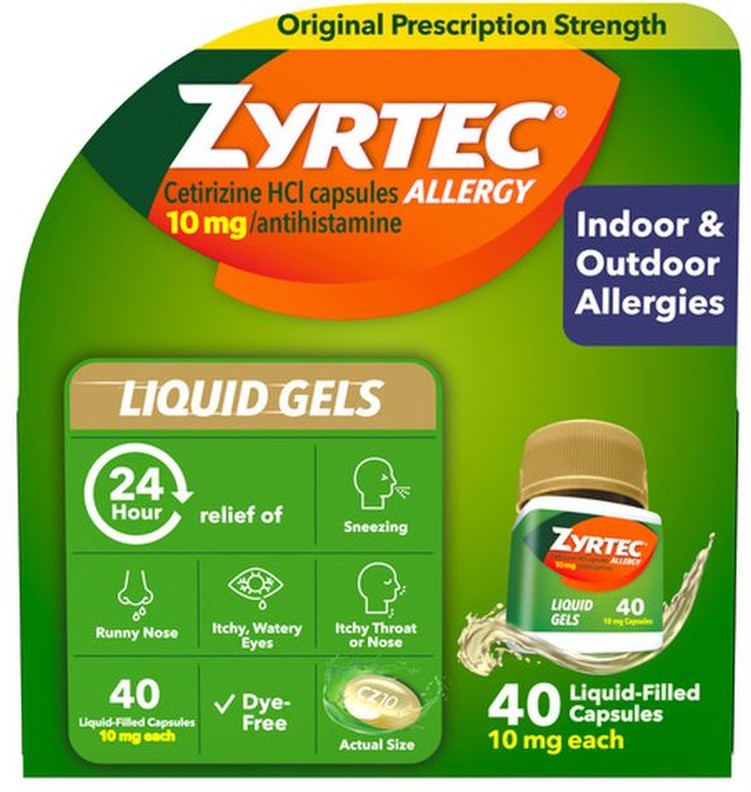 24 Hour Allergy Relief Antihistamine Liquid Gels