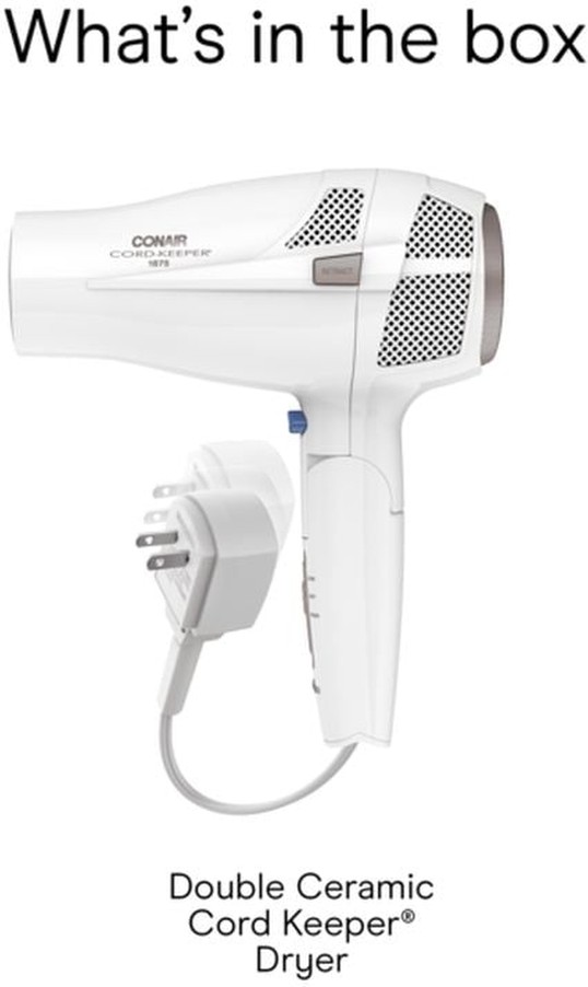Double Ceramic Hair Dryer With Folding Handle