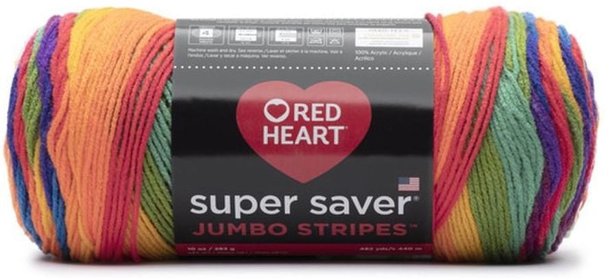 Super Saver Jumbo Yarn - Favorite Stripe - 238g/10oz