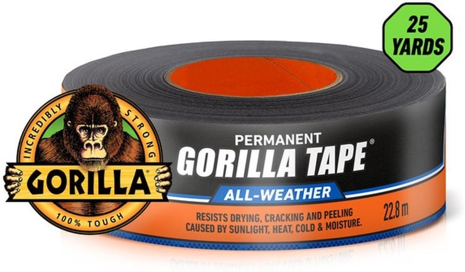 1.88" x 75' Black All Weather Duct Tape