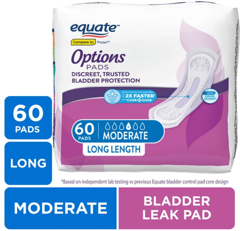 Women's Long Moderate Incontinence Pads