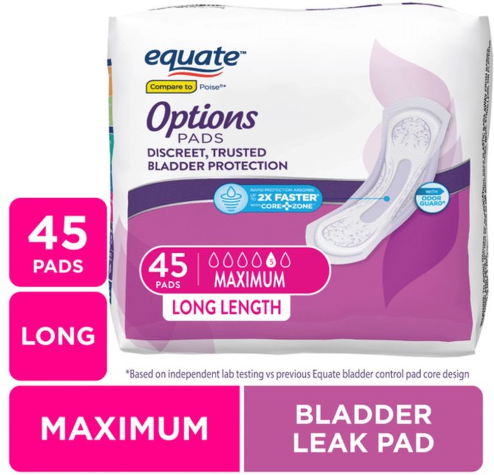 Long Maximum Incontinence Pads for Women