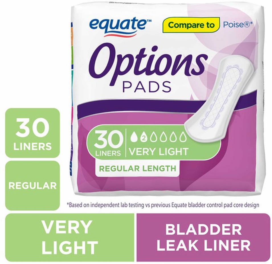Options Incontinence Liners for Women