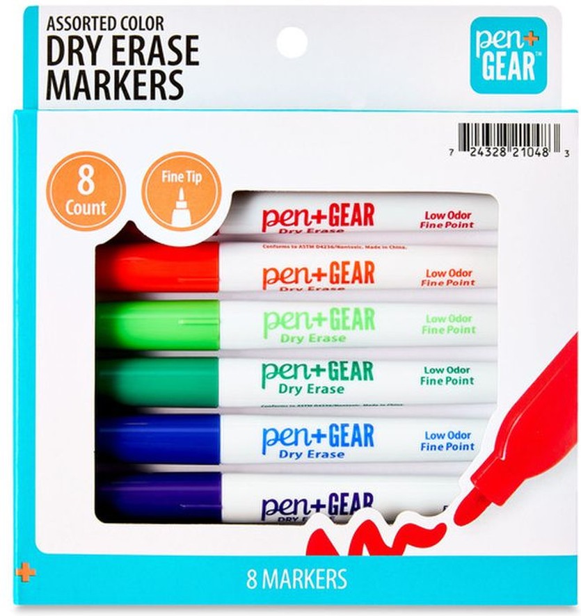 Rotuladores de Borrado en Seco Punta Fina Colores Surtidos