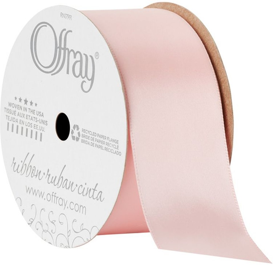 Pink Single Face Satin Carnation Ribbon
