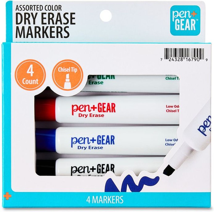 Rotuladores de Borrado en Seco Punta Biselada Colores Surtidos