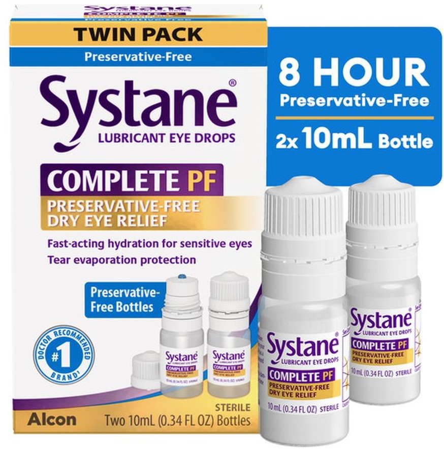Lubricant Eye Drops, Complete PF, Twin Pack