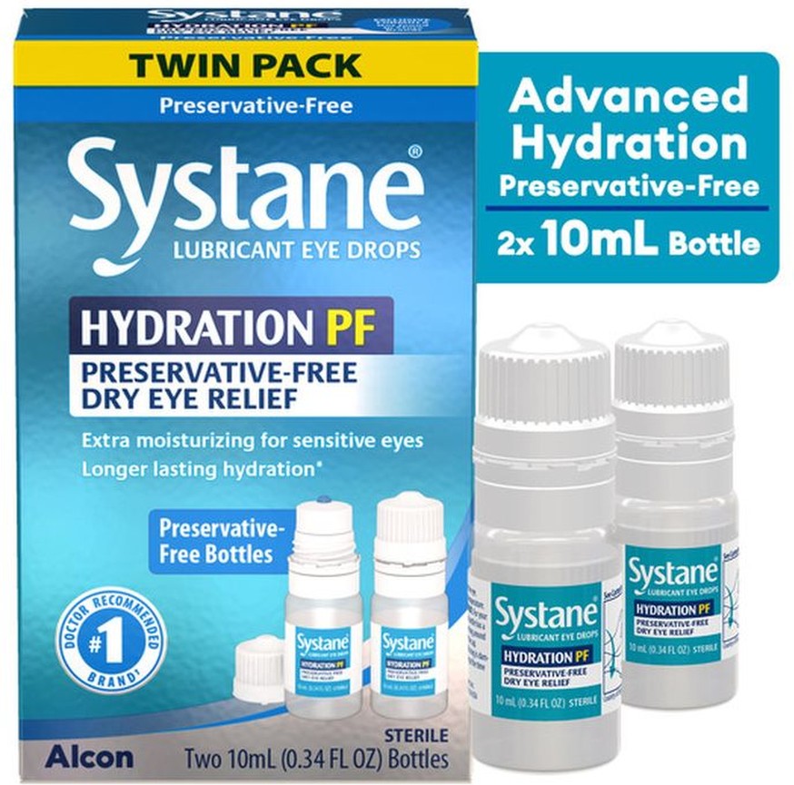 Eye Drops, Lubricant, Hydration PF, Twin Pack