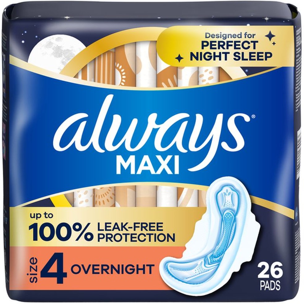 Maxi Pads with Wings, Size 4