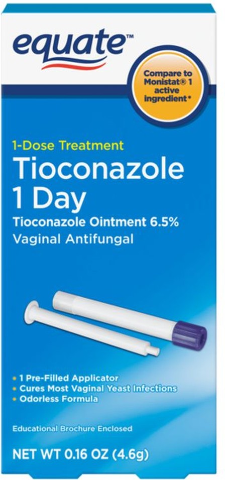 1-Dose Treatment Tioconazole 1 Day Tioconazole Ointment 6.5% Vaginal Antifungal