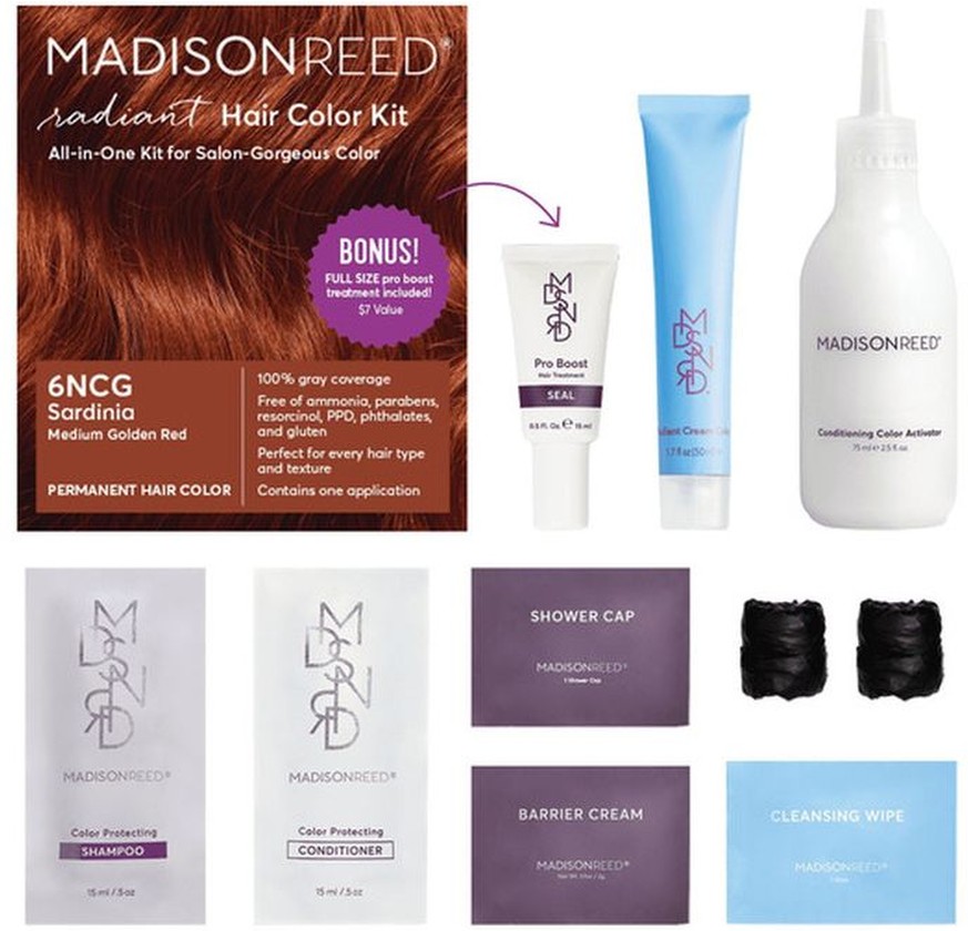 Radiant Hair Color Kit, Sardinia Medium Golden Red 6ncg