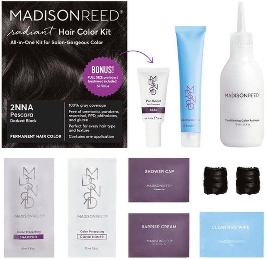 Radiant Hair Color Kit, Pescara Darkest Black 2nna