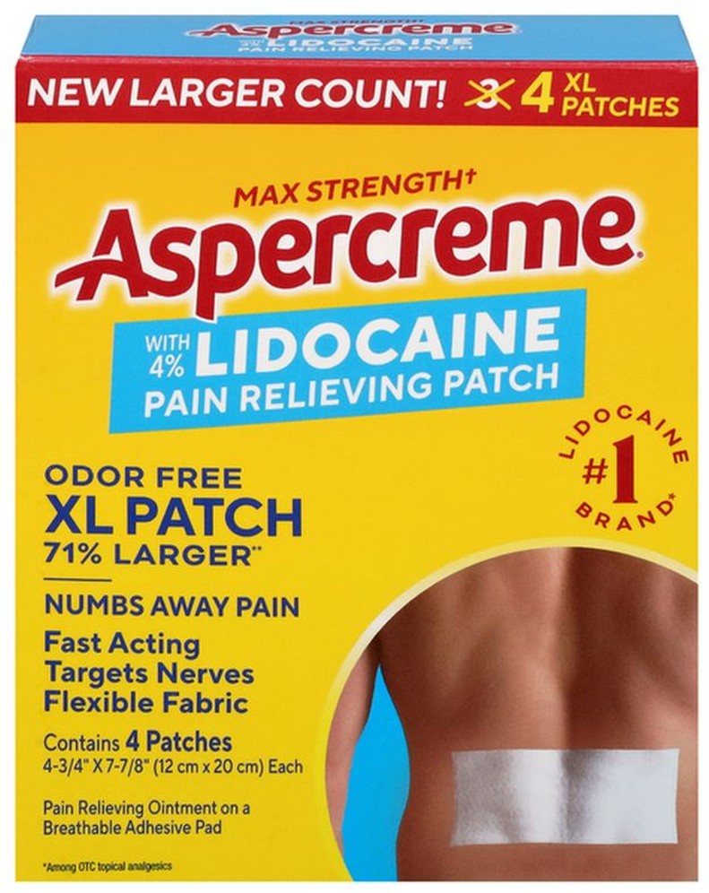 Lidocaine Patch, Max Strength, Odor Free, XL