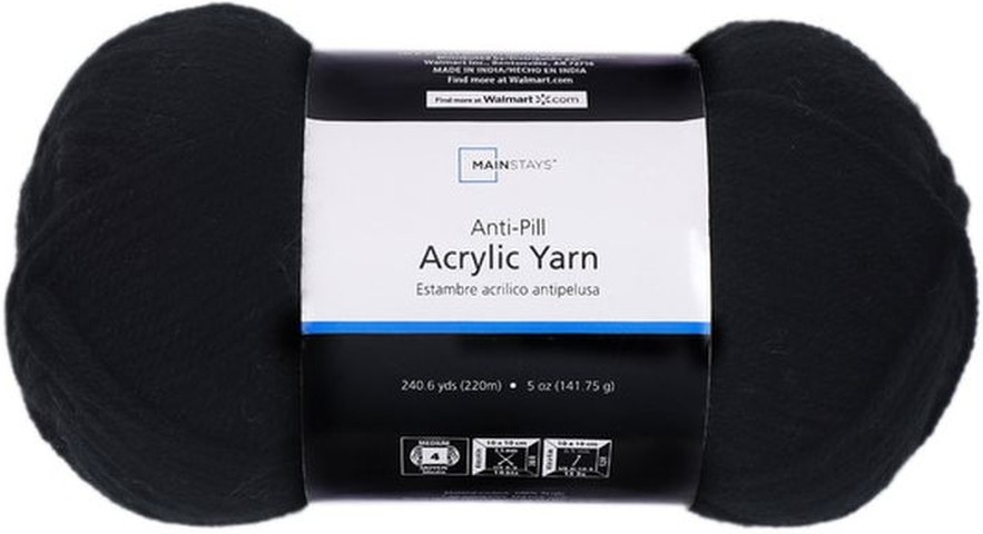 Anti-Pill 100% Acyrilic Yarn - Black
