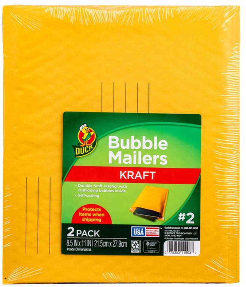 Kraft Bubble Mailers #2 - 2 PK