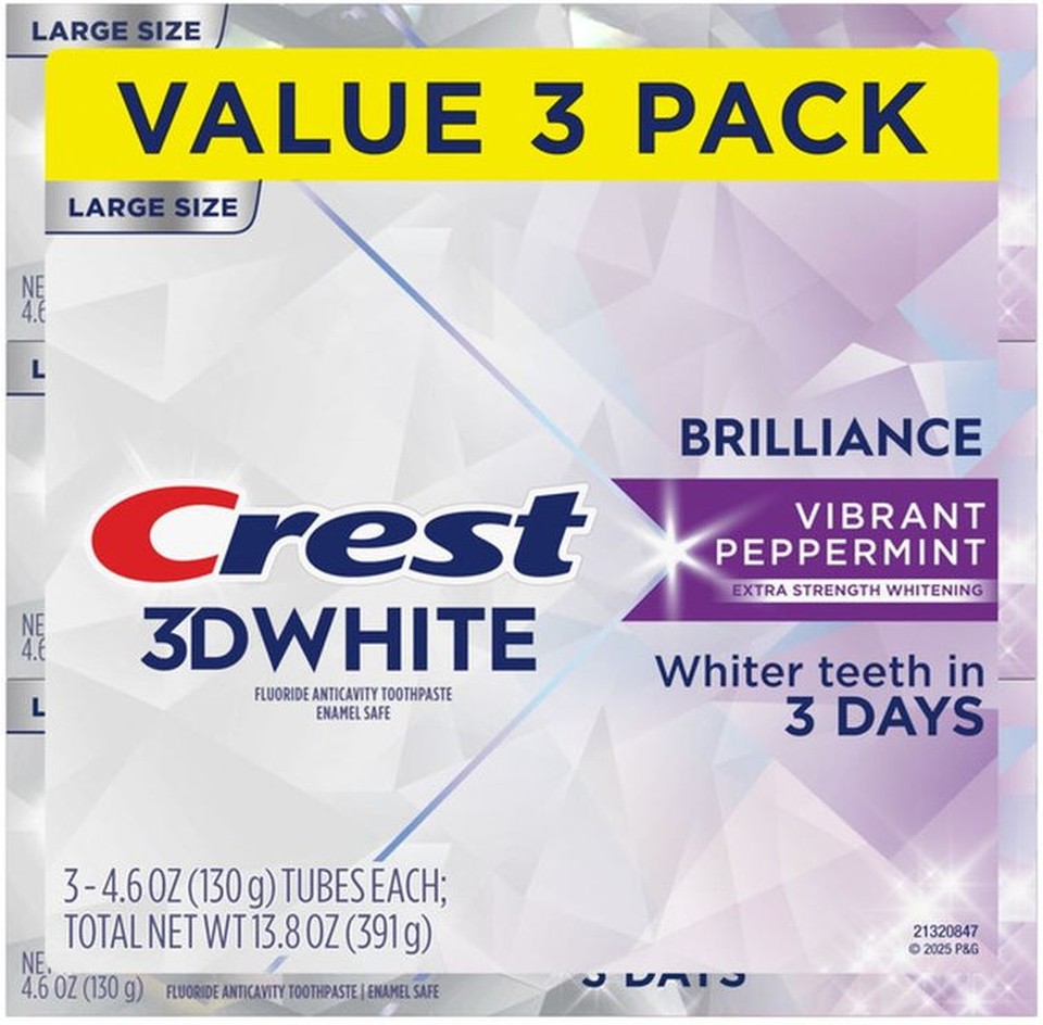 3D White Brilliance Vibrant Peppermint Teeth Whitening Toothpaste