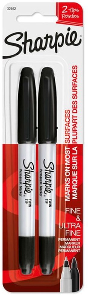 2 in 1 Permanent Marker Fine & Ultra Fine - 2 CT