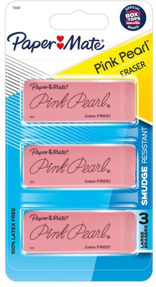 Pink Pearl Block Eraser