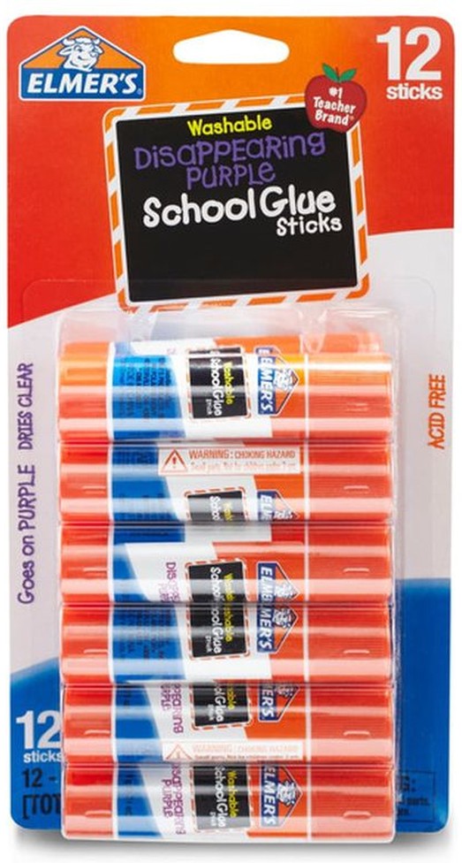 Disappearing Purple School Glue Sticks