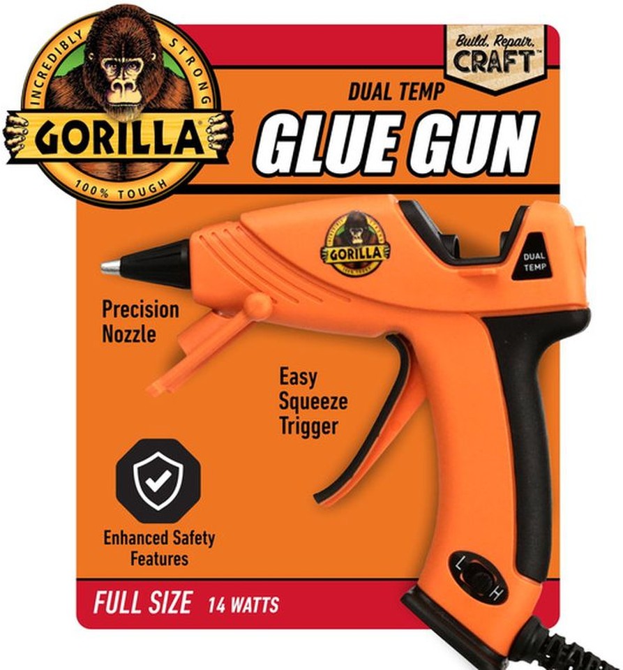 Full-Size Orange Dual Temp Hot Glue Gun