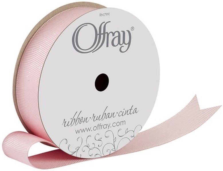 7/8" Carnation Pink Glitter Grosgrain Ribbon