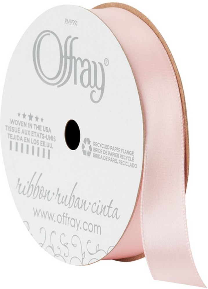 Pink Single Face Satin Carnation Ribbon