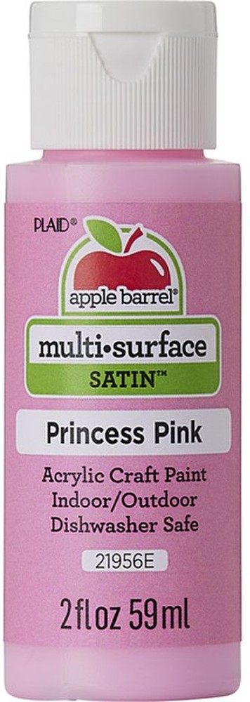 21956E Princess Pink Satin Finish Multi-Surface Acrylic Craft Paint